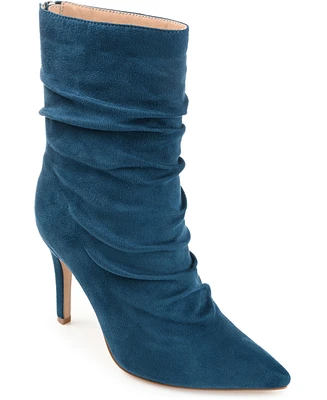 Journee Collection Women's Markie Rouched Stiletto Dress Booties