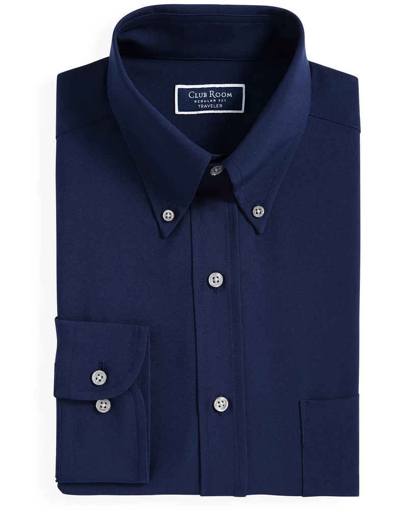 Club Room Men's Regular Fit Traveler Dress Shirt, Created for Macy's