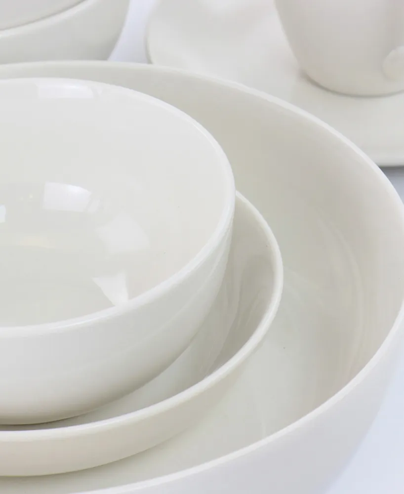 Elama Laura 32 Piece Porcelain Dinnerware Set with 2 Serving Bowls