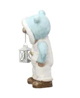 National Tree Company 17" Boy in Snowsuit Candleholder Figurine