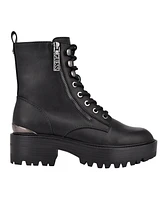Guess Women's Fearne Lug Sole Lace Up Bootie