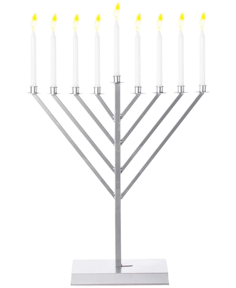 Coated Hanukkah Menorah for Synagogue, Large