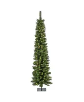 National Tree Company 6' Pre-Lit Nooksack Fir Pencil Slim Tree with Led Lights