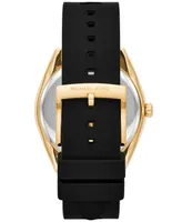 Michael Kors Women's Janelle Black Silicone Strap Watch 42mm