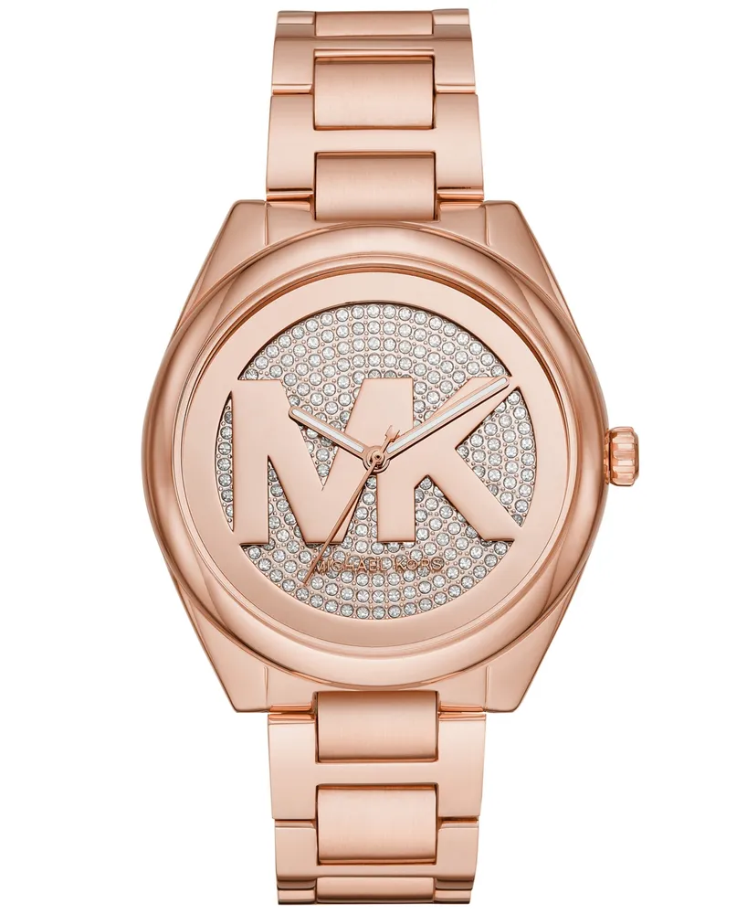 Michael Kors Women's Janelle Three-Hand -Tone Stainless Steel Bracelet Watch 42mm