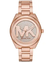 Michael Kors Women's Janelle Three-Hand -Tone Stainless Steel Bracelet Watch 42mm