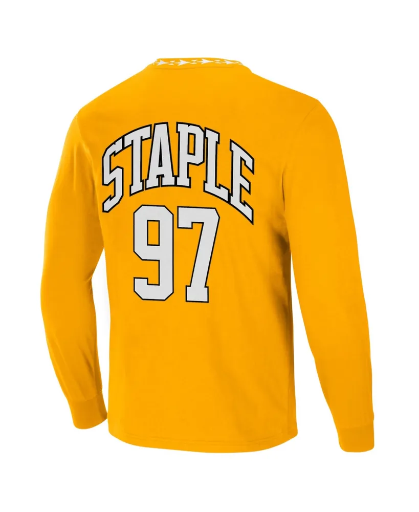Men's Nfl X Staple Yellow Pittsburgh Steelers Core Long Sleeve Jersey Style T-shirt