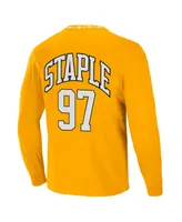 Men's Nfl X Staple Yellow Pittsburgh Steelers Core Long Sleeve Jersey Style T-shirt