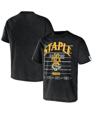 Men's Nfl X Staple Black Green Bay Packers Gridiron Short Sleeve T-shirt