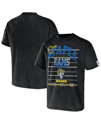 Men's Nfl X Staple Black Los Angeles Rams Gridiron Short Sleeve T-shirt
