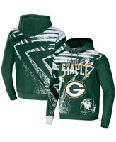 Men's Nfl X Staple Hunter Green Bay Packers Team Slogan All Over Print Pullover Hoodie