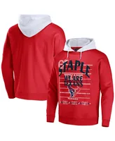 Men's Nfl X Staple Red Houston Texans Oversized Gridiron Vintage-Like Wash Pullover Hoodie