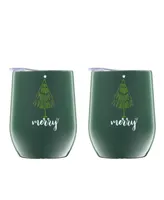 Cambridge Insulated Merry Wine Tumblers, Set of 2