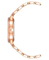 Anne Klein Women's Three-Hand Quartz Round Rose Gold-Tone Alloy Bracelet Watch, 36mm