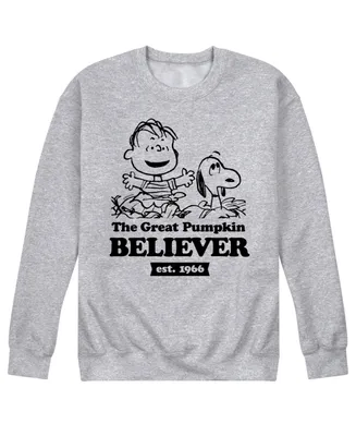 Airwaves Men's Peanuts Great Pumpkin Believer Fleece T-shirt
