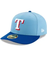 Men's New Era Light Blue, Royal Texas Rangers 2020 Alternate 2 Authentic Collection On Field Low Profile 59FIFTY Fitted Hat