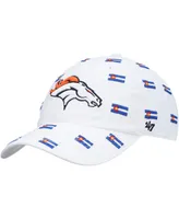 Women's '47 White Denver Broncos Confetti Clean Up Adjustable Hat