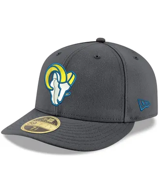 Men's New Era Graphite Los Angeles Rams Alternate Logo Storm Ii Low Profile 59FIFTY Fitted Hat