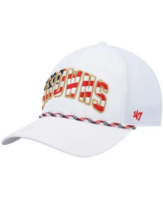 Men's '47 White Cleveland Browns Hitch Stars and Stripes Trucker Adjustable Hat