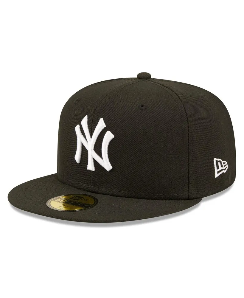 Men's New Era Black New York Yankees Team Logo 59FIFTY Fitted Hat