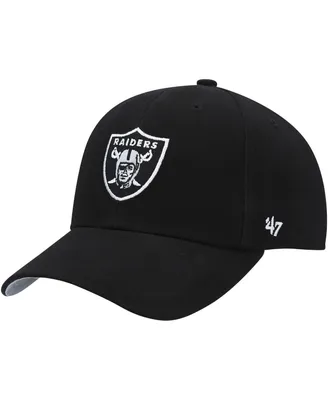 Preschool Boys '47 Brand Black Las Vegas Raiders Logo Mvp Adjustable Hat