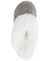 Izod Women's Demi Cable Knit Scuff Slippers