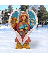 Designocracy Holy Family Angel Holiday Outdoor Decor By G.DeBrekht