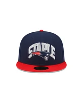 Men's New Era X Staple Navy, Red England Patriots Pigeon 59Fifty Fitted Hat