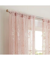 Waverly Sherry Floral Lace Sheer Rod Pocket Curtain Panel