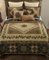 Donna Sharp Antique-Like Pine Cone Decorative Pillow, 18" x 18" - Antique