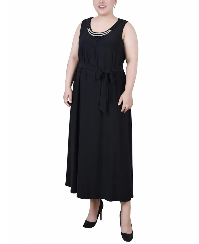 Ny Collection Plus Ankle Length Sleeveless Dress
