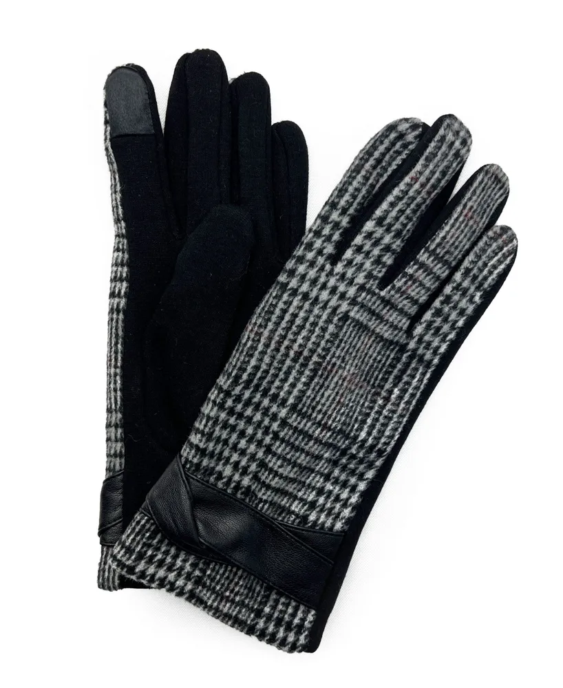 Marcus Adler Women's Plaid Jersey Touchscreen Glove