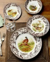 Spode Woodland Pheasant Dinner Plates, Set of 4