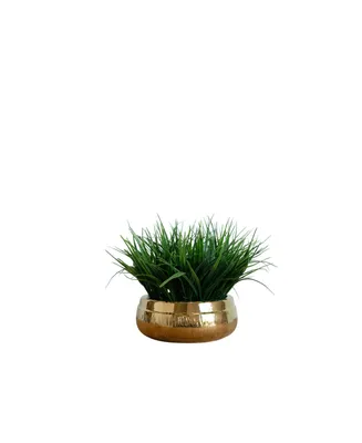Desktop Artificial Grass Bowl in Decorative Pot, 9