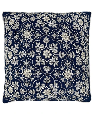 Mod Lifestyles Emblem Medallion Beaded Pillow, 20" x