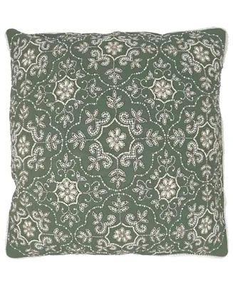 Mod Lifestyles Emblem Medallion Beaded Pillow, 20" x