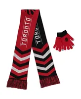 Men's and Women's Foco Red Toronto Raptors Glove and Scarf Combo Set