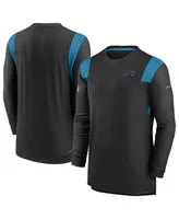 Men's Nike Black Carolina Panthers Sideline Tonal Logo Performance Player Long Sleeve T-shirt