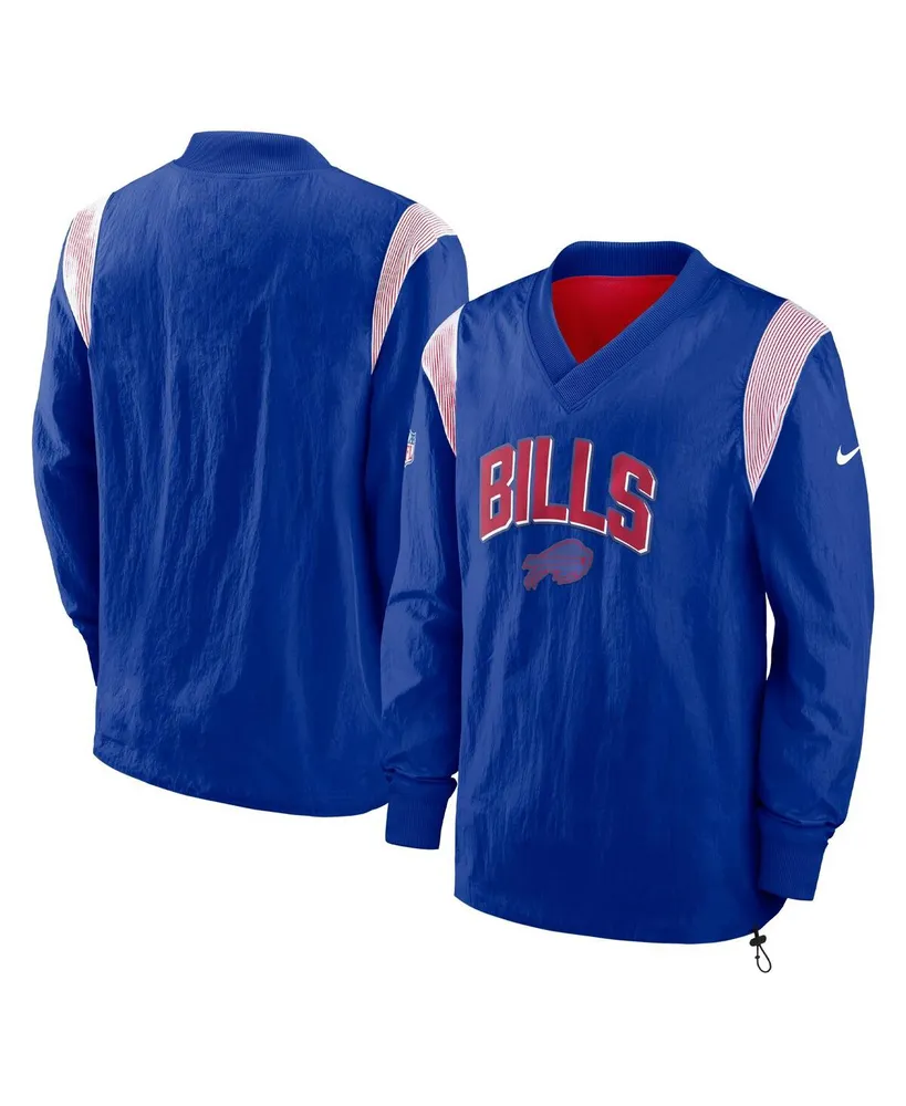 Men's Nike Royal Buffalo Bills Sideline Athletic Stack V-Neck Pullover Windshirt Jacket