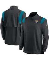 Men's Nike Black Jacksonville Jaguars Sideline Coach Chevron Lockup Quarter-Zip Long Sleeve Top