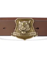 Polo Ralph Lauren Men's Tiger-Buckle Leather Belt