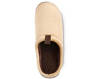 Isotoner Men's Advanced Memory Foam Corduroy Hoodback Comfort Slippers