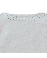 Hope & Henry Girls' Organic Cotton Pointelle Detail Sweater, Infant
