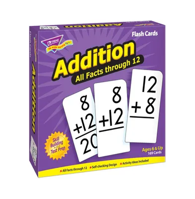 Addition 0-12 All Facts Skill Drill Flash Practice Card Set, 169 Piece