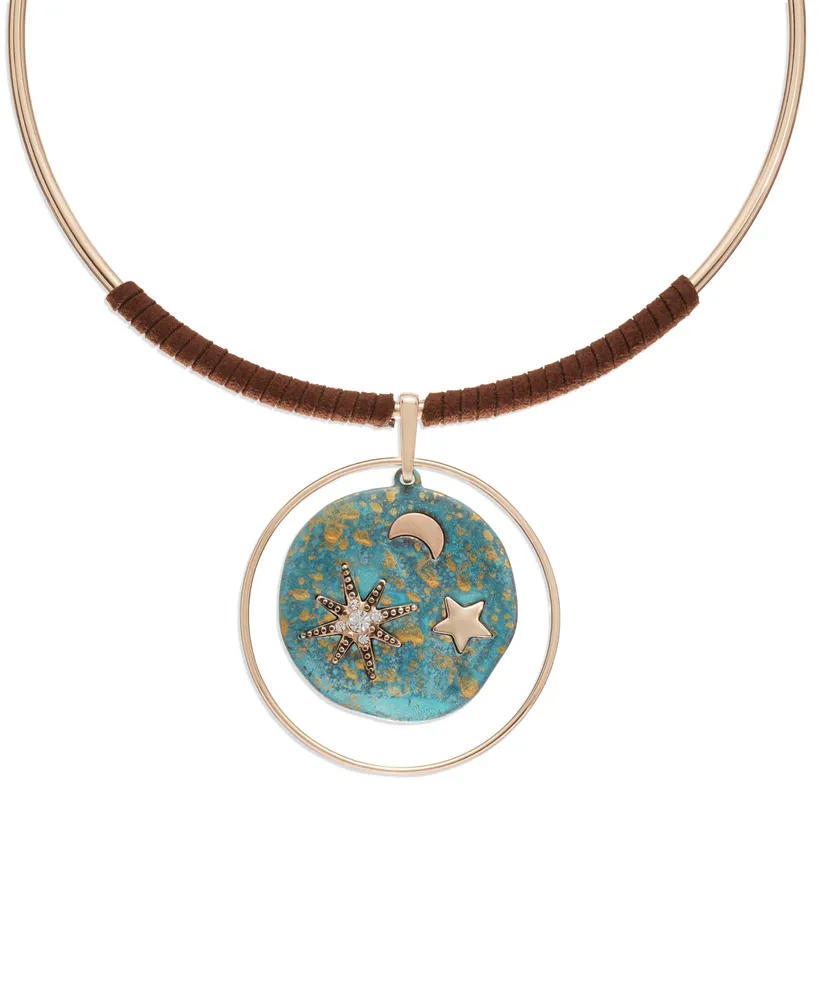 Robert Lee Morris Soho Women's Celestial Patina Pendant Wire Necklace