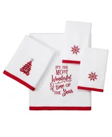 Avanti Sparkle Snowflakes Holiday Resin Bath Towel, 27" x 50"