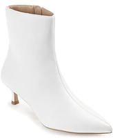 Journee Collection Women's Arely Kitten Heel Pointed Toe Dress Booties