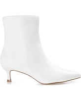 Journee Collection Women's Arely Kitten Heel Pointed Toe Dress Booties