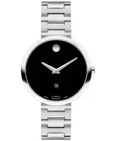 Movado Women's Museum Classic Swiss Automatic Silver-Tone Stainless Steel Bracelet Watch 32mm