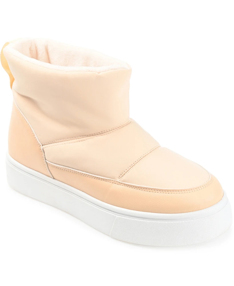 Journee Collection Women's Sethie Platform Cold Weather Puffer Booties